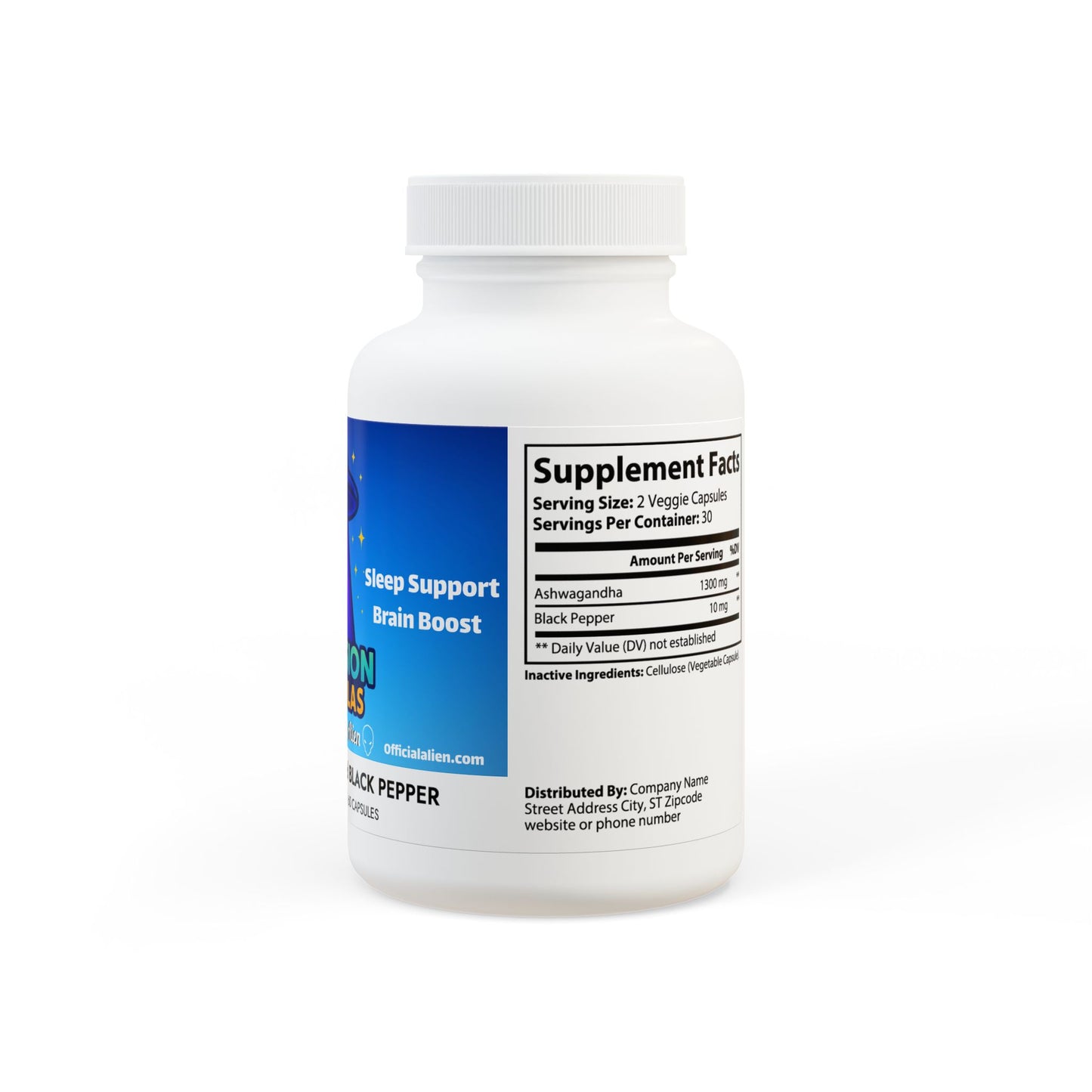 Ashwagandha and Black Pepper Supplement (60 capsules)
