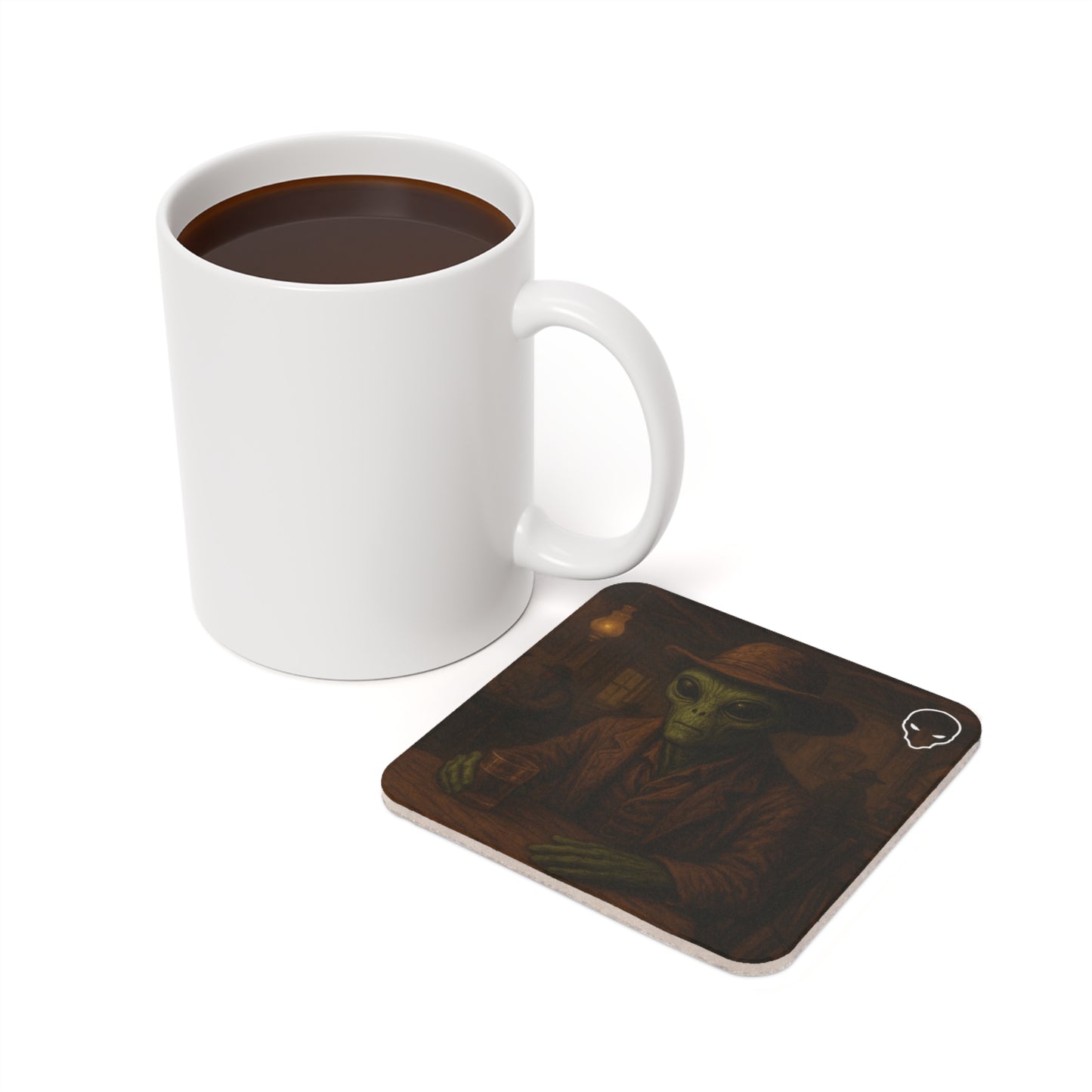 Alien Cowboy Cork Back Coaster